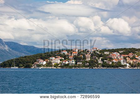 Ciovo Island, Trogir Area, Croatia View From The Sea