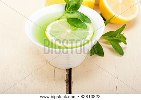 Mint Infusion Tea Tisane With Lemon