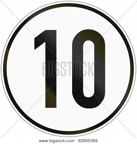 Speed Sign 10