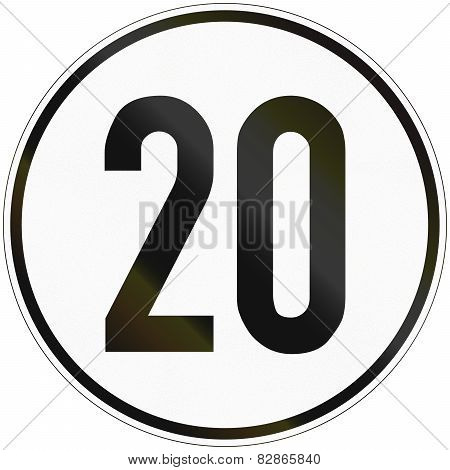 Speed Sign 20