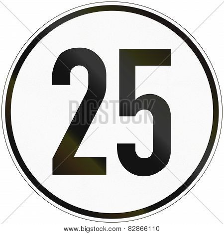 Speed Sign 25
