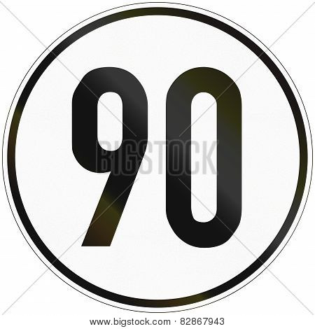 Speed Sign 90