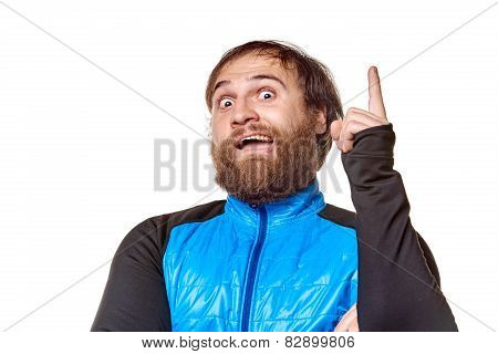 stout man  on a white background