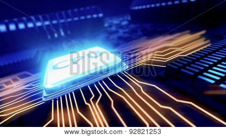 Central Processor Unit On Mainboard