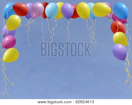 Set Of Colourful Birthday Or Party Balloons