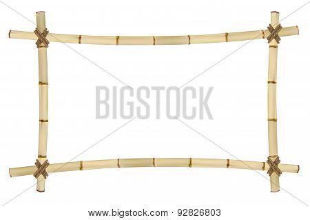 Frame Of Old Bamboo Sticks.