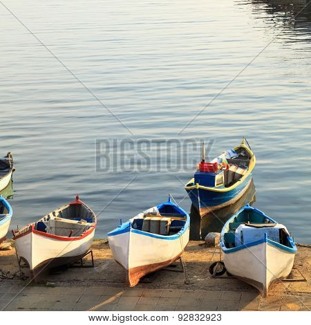 The harbor of the old town of Nessebar, Bulgaria