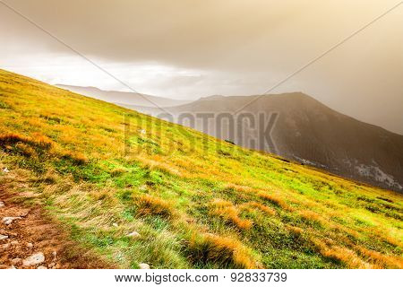 Chorna hora mountain range.  Carpathian mountains. Ukraine