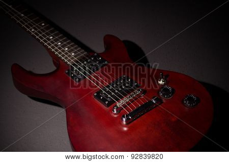 Electric Guitar On A Dark Background