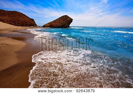 Almeria Playa del Monsul beach at Cabo de Gata in Spain