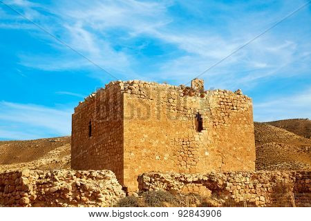 Alumbres tower in Ameria Cabo de Gata at Mediterranean spain