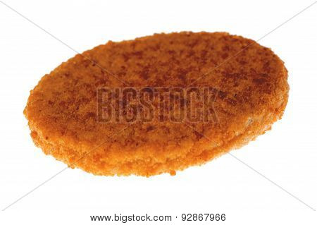 Cutlet Isolated On White Background. Top View