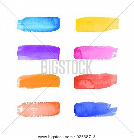 Watercolor style design elements