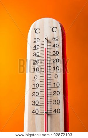 Celsius thermomether with hot background