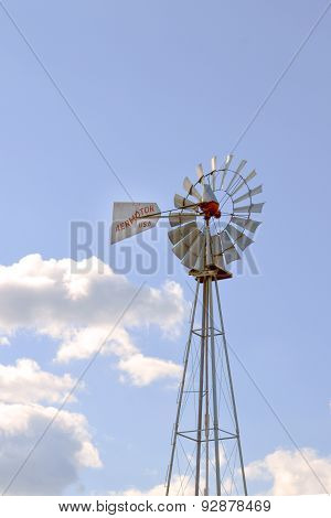 Windmill in Country Farmland