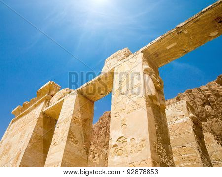 The temple of Hatshepsut near Luxor in Egypt