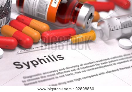 Syphilis Diagnosis. Medical Concept.