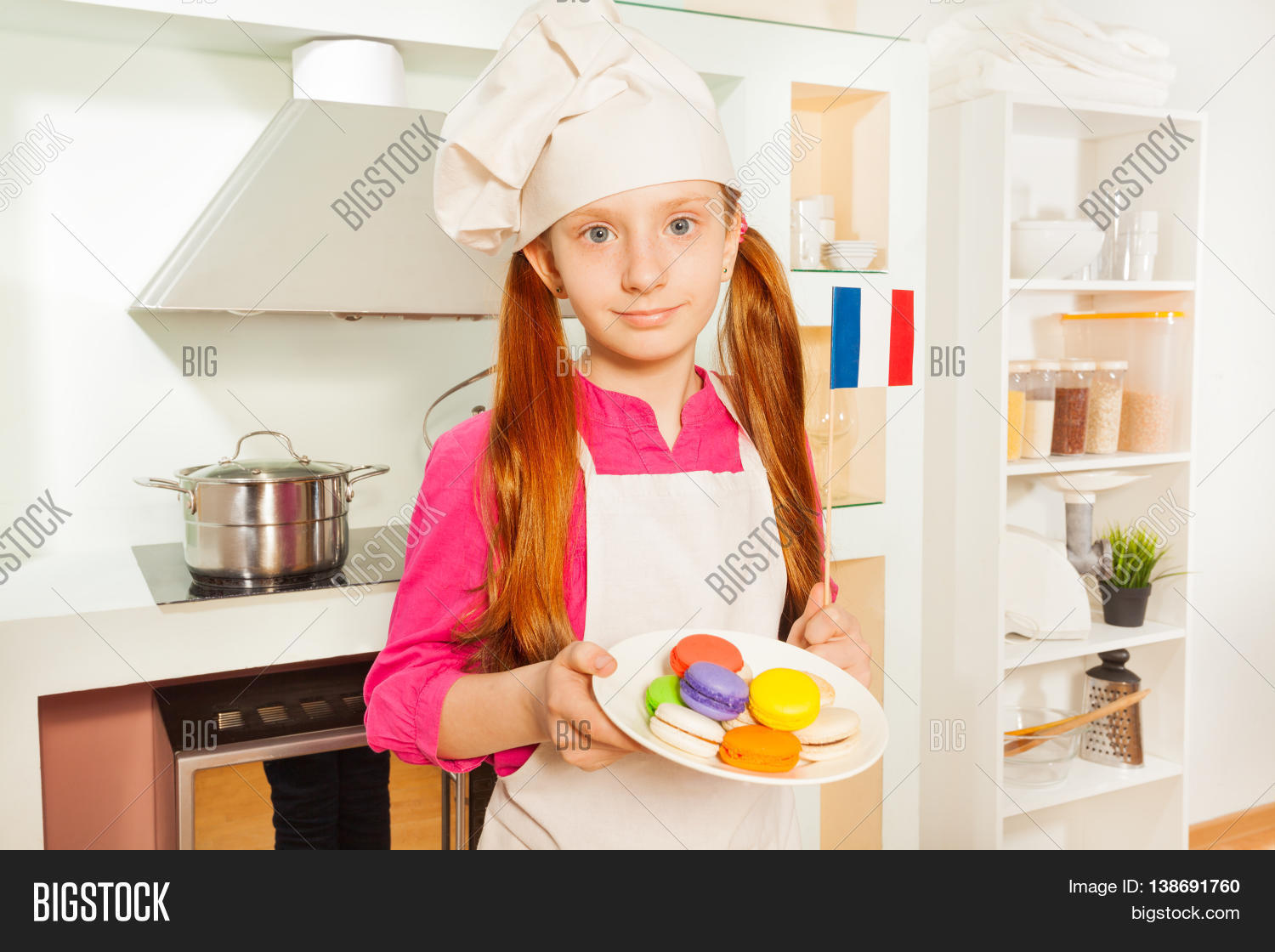 Young French Baker, Girl Cook's Hat Image & Photo Bigstock