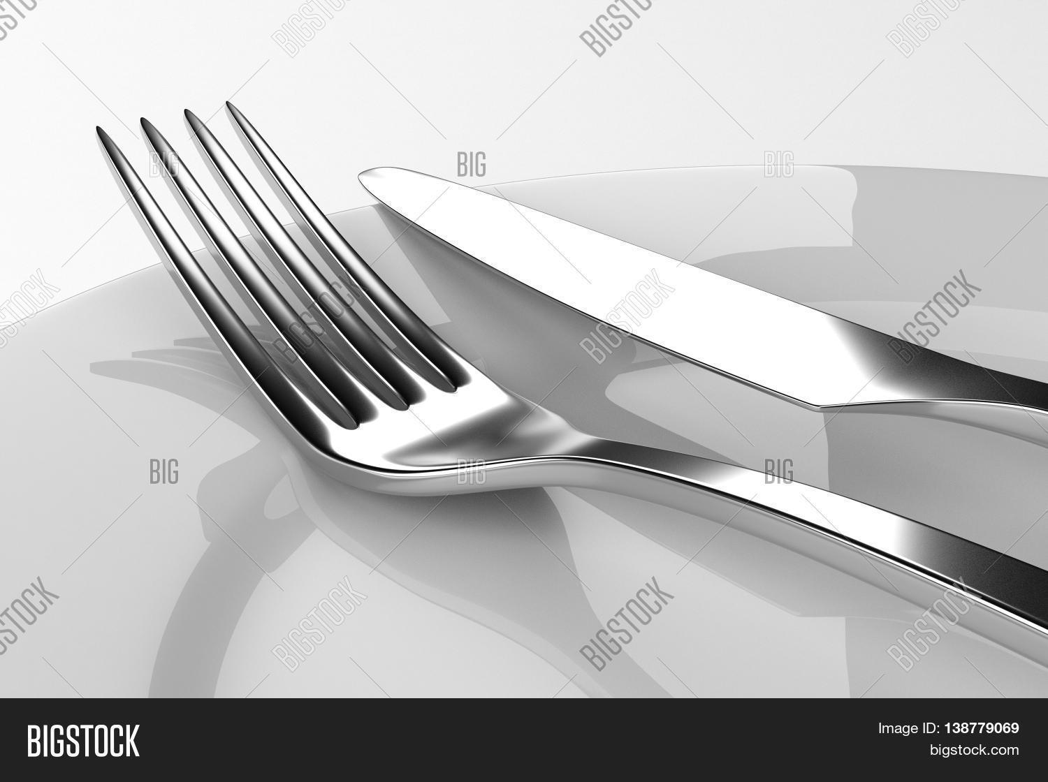Fork Knife Plates. Image & Photo (Free Trial) Bigstock