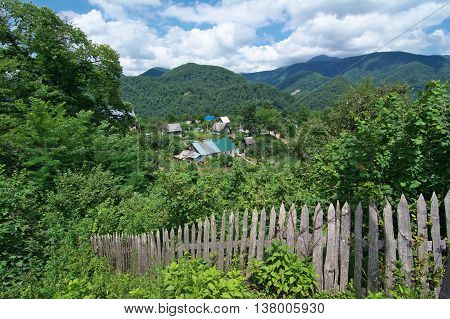 The landscape of the foothills of the Caucasus Sochi coast of Krasnodar region