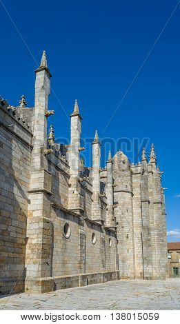 Facade Of The Guarda Cathedral. Portugal.