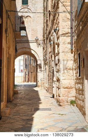 Perspective of an alleyway of Giovinazzo. Puglia. Italy.
