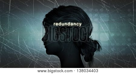 Woman Facing Redundancy as a Personal Challenge Concept 3D Illustration