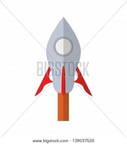 Science concept represented by Rocket icon. Isolated and flat illustration