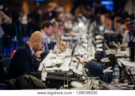 Press Center Of The Nato Summit In Warsaw