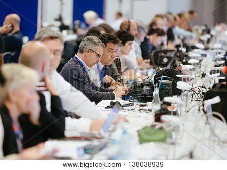 Press Center Of The Nato Summit In Warsaw