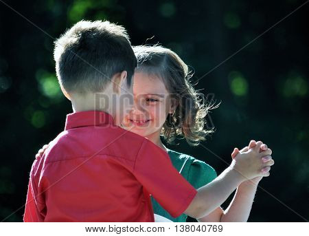CHORTKIV - Ternopil - Ukraine - July 12 2015. Day of Chortkiv. On stage at the park to the audience are the children from the local kindergarten.