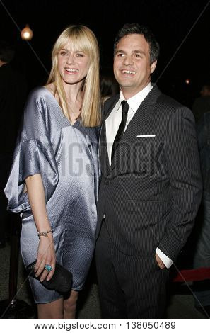 Mark Ruffalo and Sunrise Coigney at the Los Angeles premiere of 'Zodiac' held at the Paramount Pictures Studios in Hollywood, USA on March 1, 2007.