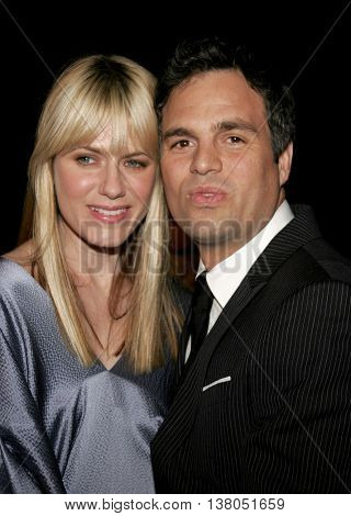 Mark Ruffalo and Sunrise Coigney at the Los Angeles premiere of 'Zodiac' held at the Paramount Pictures Studios in Hollywood, USA on March 1, 2007.