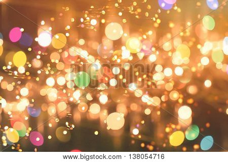 Twinkly Lights and Stars Christmas Background . Holiday festival backdrop