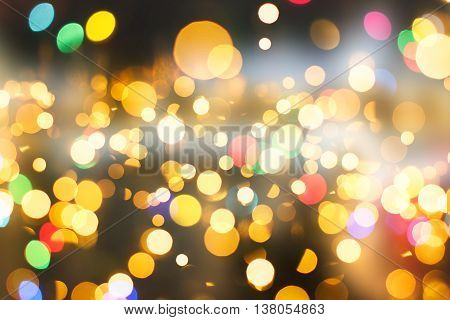 Twinkly Lights and Stars Christmas Background . Holiday festival backdrop