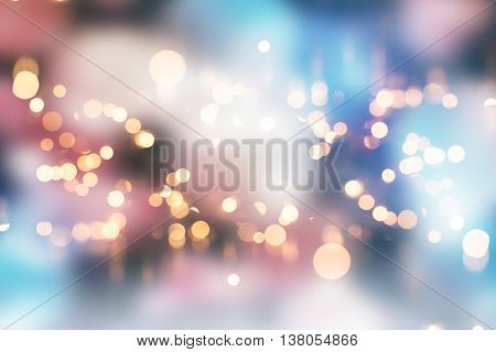 Twinkly Lights and Stars Christmas Background . Holiday festival backdrop