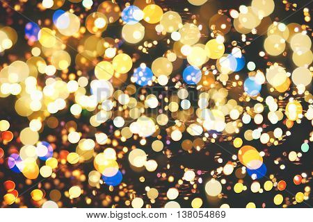 Twinkly Lights and Stars Christmas Background . Holiday festival backdrop