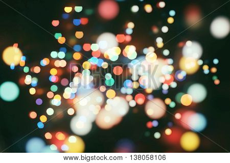 Twinkly Lights and Stars Christmas Background .