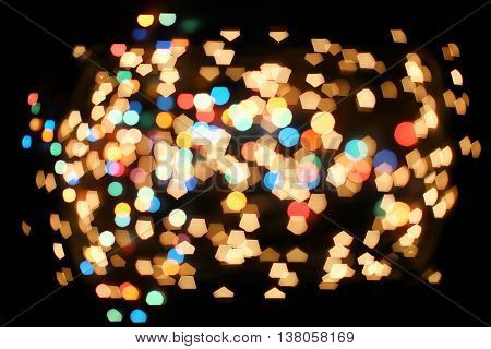 Twinkly Lights and Stars Christmas Background .