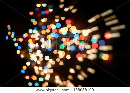 Twinkly Lights and Stars Christmas Background .