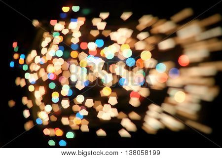 Twinkly Lights and Stars Christmas Background .