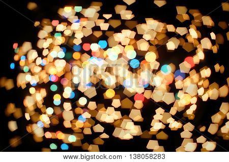 Twinkly Lights and Stars Christmas Background .
