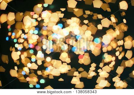 Twinkly Lights and Stars Christmas Background .