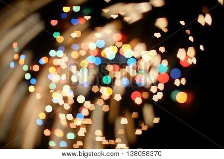 Twinkly Lights and Stars Christmas Background .