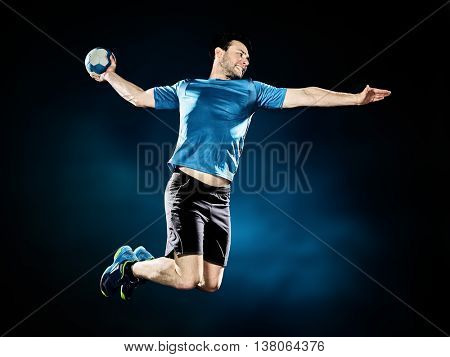 man handball player isolated