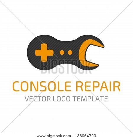 Template logo repair gaming systems. Vector icon repair game consoles, the consoles.