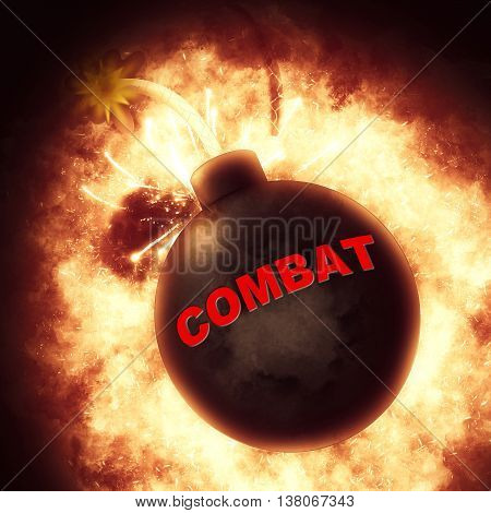 Combat Bomb Indicates Explode Hostilities And Explosion