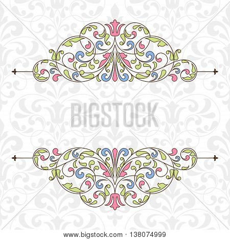 Floral pattern for invitation or greeting card.