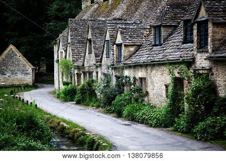 Houses of Arlington Row in the village of Bibury, England