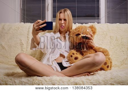 Girl Taking Selfie
